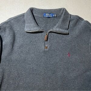 Polo Ralph Lauren Grey Charcoal Quarter Zip Sweater Men’s XL Pullover